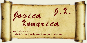 Jovica Komarica vizit kartica